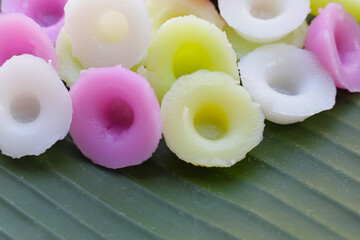 Floral rice cakes (Kanom Nam Dok Mai) Thai dessert