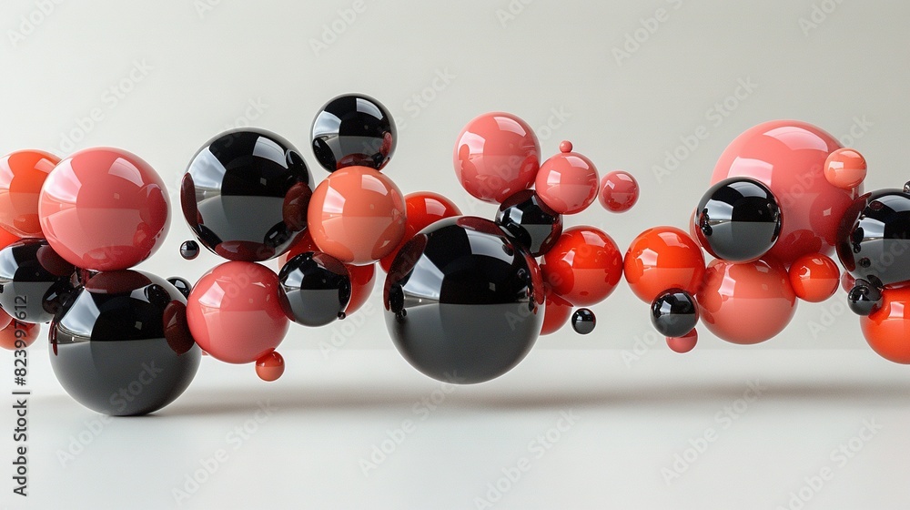 Aufkleber a group of multi-colored balloons floats on a white surface, creating a vibrant display against a wh