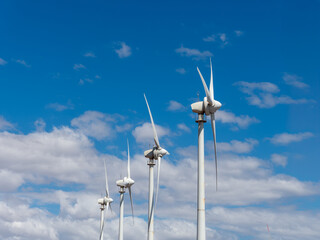 Wind farm with turbine fans as a renewable energy alternative