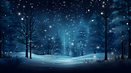 A snowy winter scene with a road leading to the woods., Tranquil Snowscape: Roadway Leading into the Winter Forest
