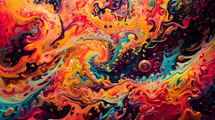 Abstract colorful texture with fractals