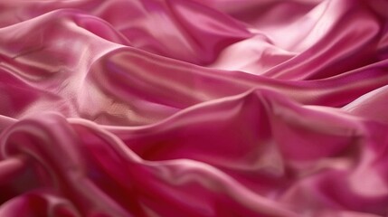   A pink fabric with a blurry design on both sides is shown in a close-up photograph