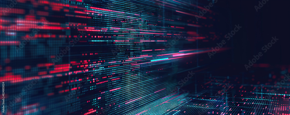 Poster digital background perfect for tech processes, neural networks, artificial intelligence, data transf