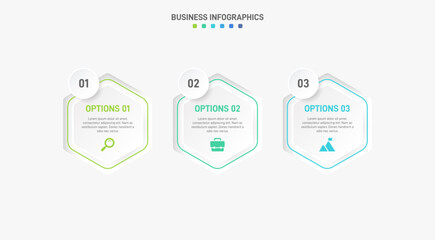 Horizontal progress bar featuring 3 arrow-shaped elements, symbolizing three six stages of business strategy and progression. Clean timeline infographic design template. Vector for presentation