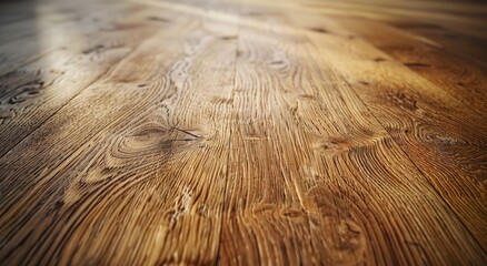 Closeup of the wood grain texture on an oak floor, showcasing its natural beauty and depth