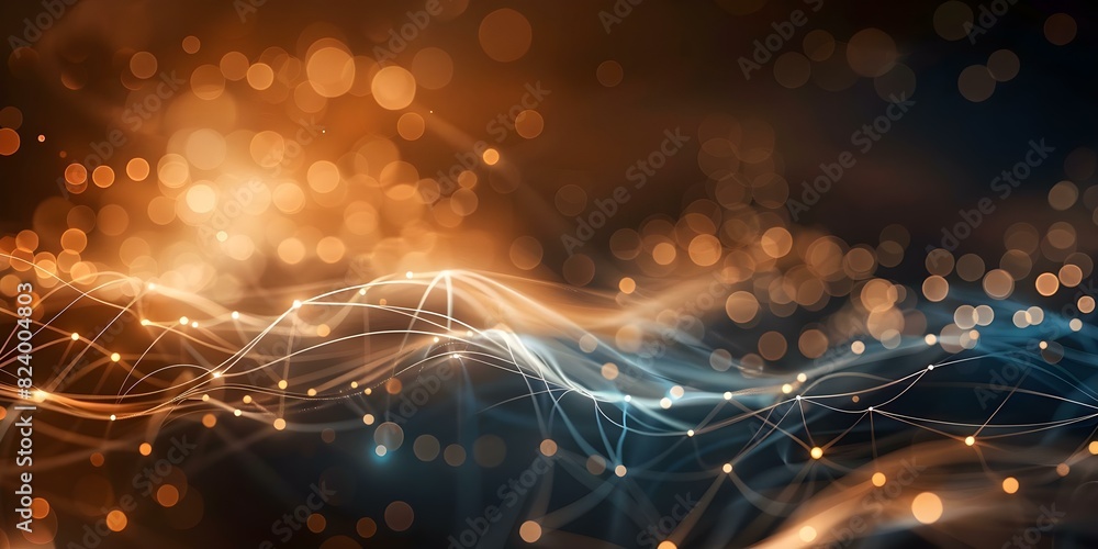 Poster background of digital technology network for internet communication and social media data. concept i