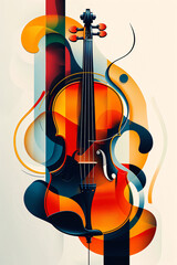 abstract background with violin