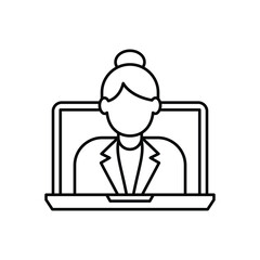 Online Teacher vector icon