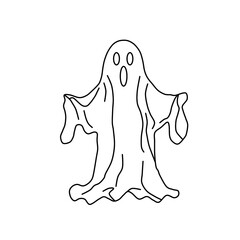 illustration of a halloween ghost