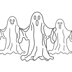 illustration of a halloween ghost