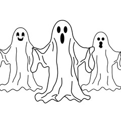 illustration of a halloween ghost