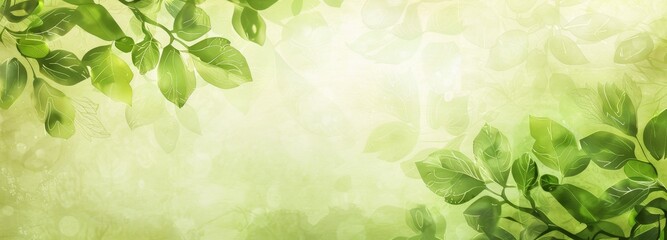 Soothing and tranquil nature themed background with an array of lush green shades