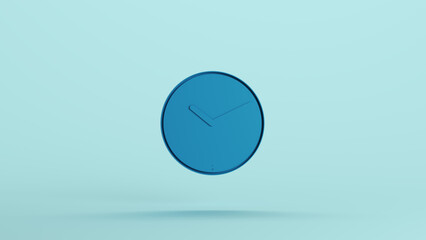 Blue clock face display time office business measurements pale background 3d illustration render digital rendering	
