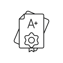 Grade Sheet vector icon