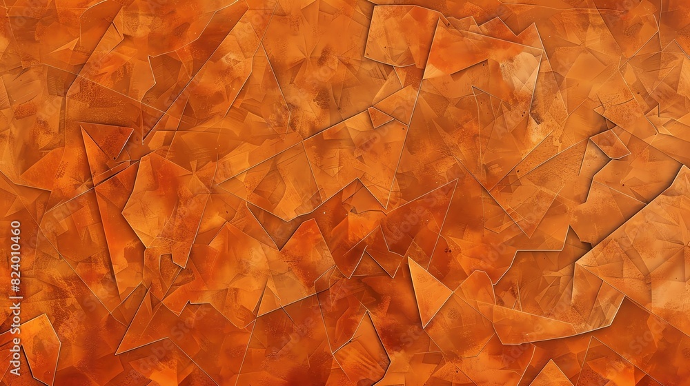 Wall mural orange triangle pattern abstract background
