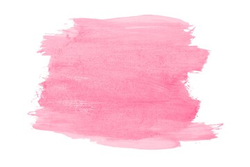 Abstract pink watercolor texture on white paper background. Isolated watercolor. Design element for products and printing