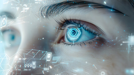 A close-up eye on modern technology