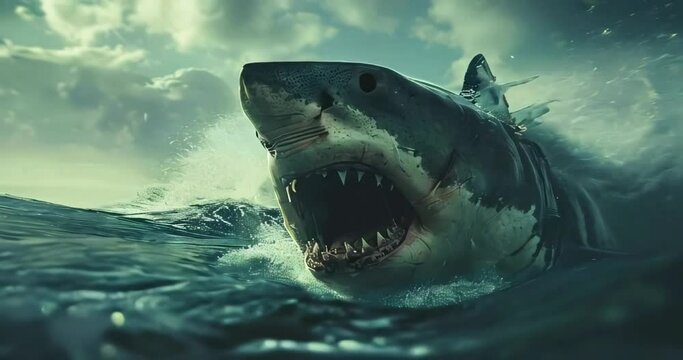 shark in the sea