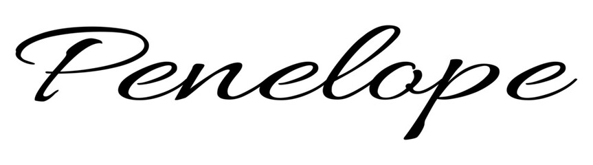 Penelope - black color - name written - ideal for websites, presentations, greetings, banners, cards, t-shirt, sweatshirt, prints, cricut, silhouette, sublimation, tag