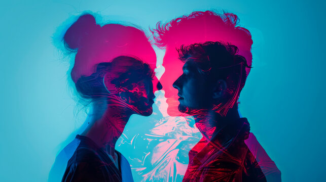 A couple of individuals are upright next to each other, facing the camera. They appear relaxed and engaged in conversation, with hands in pockets and a casual stance.