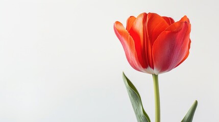Fototapeta premium Tulip with a white background