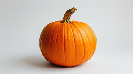 Obraz premium Pumpkin in orange color against a white backdrop