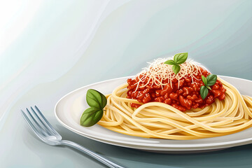 Talerz spaghetti z sosem bolońskim