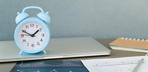 business schedule concept with alarm clock
