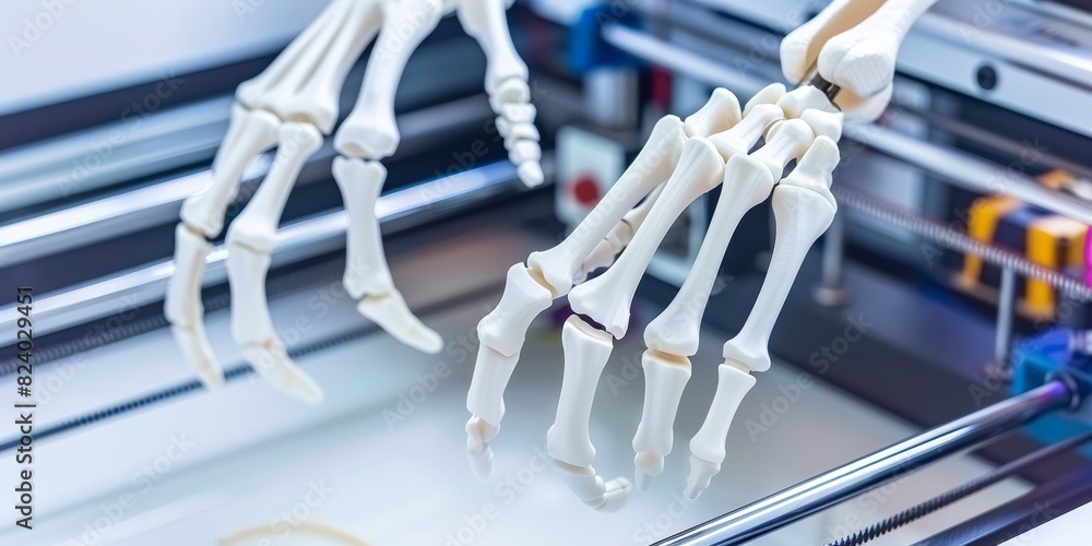 Aufkleber Advanced 3D Printing Nozzle in Action: Close-up of a high-tech 3D printer creating intricate designs with precision and innovation, Generative AI