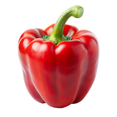 Macro shot of a paprika pepper isolated on transparent background