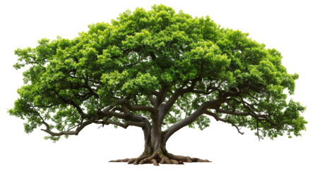 Green wide tree cut out
