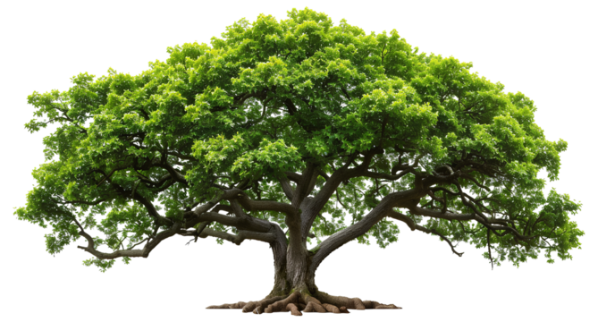 Green wide tree cut out
