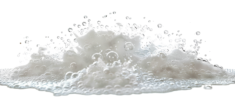 Soap foam, colorful bubbles isolated on white
 - Powered by Adobe