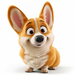 Cute Corgi Dog. Generative ai