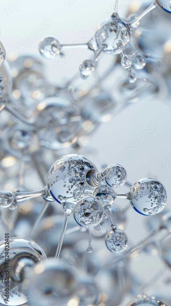 Poster close-up of molecular structure. generative ai
