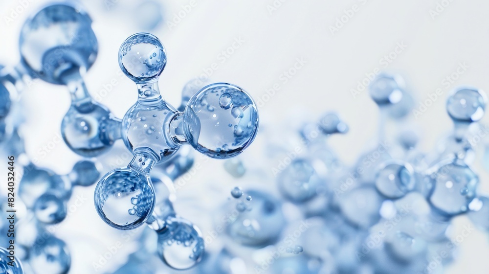 Poster close-up of molecular structure. generative ai