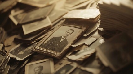 Hundreds of old photographs are scanned and categorized by an AI system aiding researchers in their analysis of historical visual evidence.