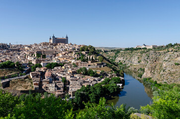 View of the medieval city Toledo in Spain