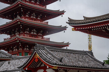 Fototapeta premium Five-storied Pagoda, Sensō-ji, Asakusa, Tokyo, Japan