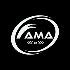 AMA letter logo Design. AMA Simple and modern monogram logo. AMA Abstract Alphabet vector Design.