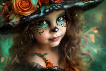 "Adorable Little Witches on Halloween: Fun and Magic"