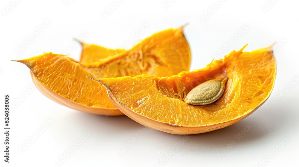 Poster isolated pumpkin seed on a white background with clipping path and complete depth of field