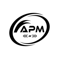 APM letter logo Design. APM Simple and modern monogram logo. APM Abstract Alphabet vector Design.