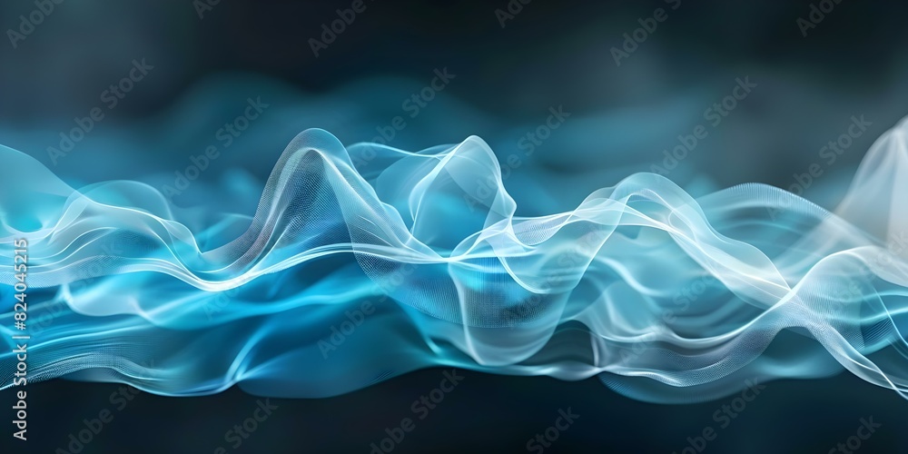 Aufkleber visualizing stock market data with a contemporary ripple curve design. concept data visualization, s