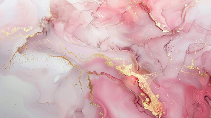 The background texture of a pink diamond with golden lines