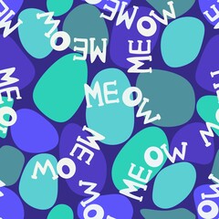 Cartoon animals seamless cats pattern for wrapping paper and fabrics