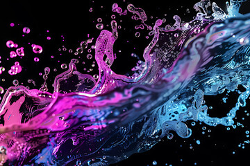 Colorful liquid shapes floating gracefully, creating a mesmerizing abstract pattern