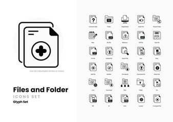files and folder icons collection. Set contains such Icons as 