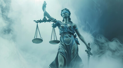 Lady justice, legal law concept,  femida scales of justice. 