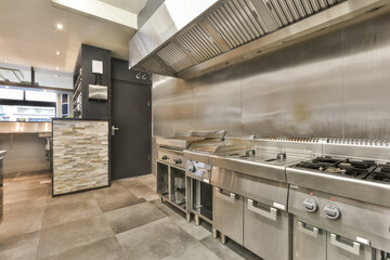 Modern Commercial Kitchen Interior at Blassiusstraat 5-1